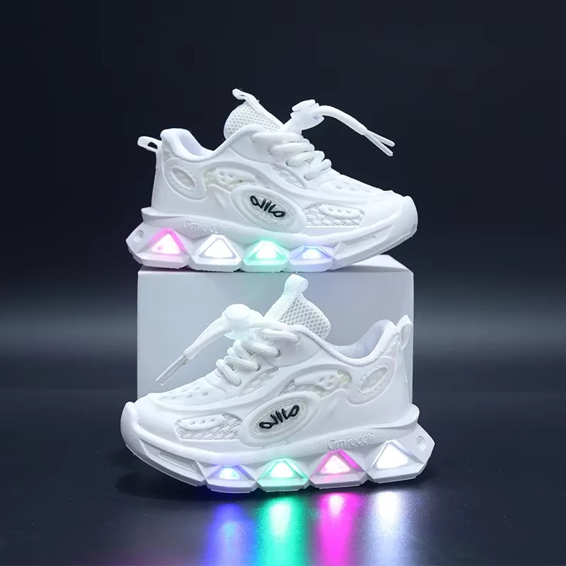 Baby LED Light-Up Sneakers for Boys and Girls with Soft Sole and Non-Slip Casual Design