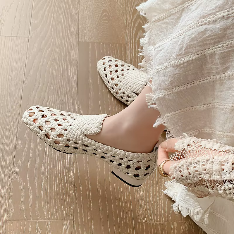 Leather Braided Sandals